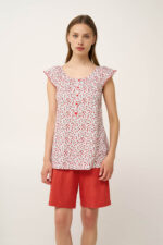 Βαμβακερή Γυναικεία Πυτζάμα με Πατιλέτα