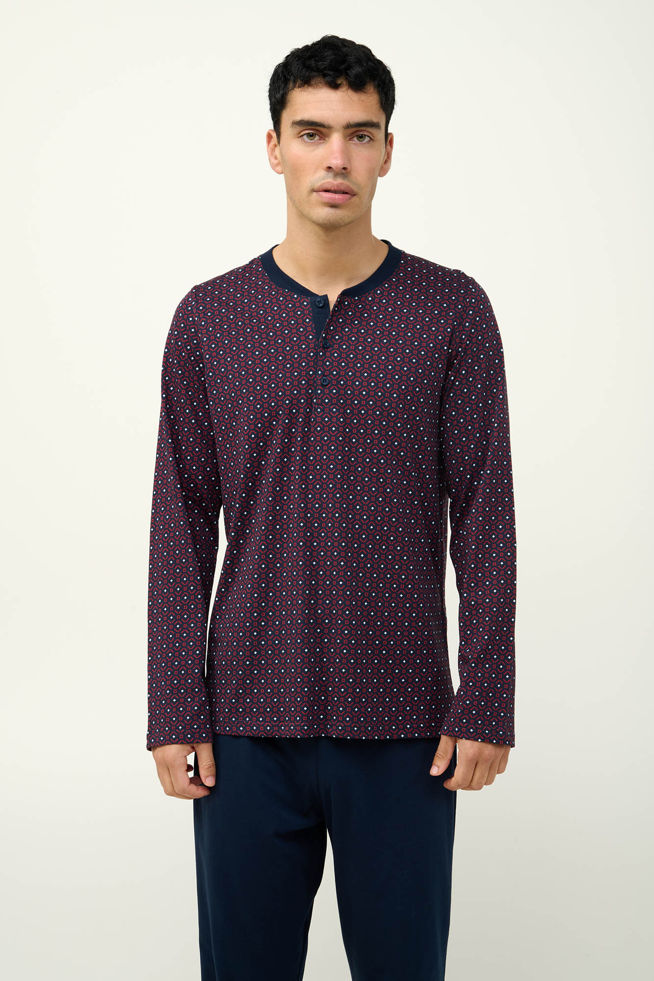 Ανδρική Βαμβακερή Πυτζάμα με Πατιλέτα