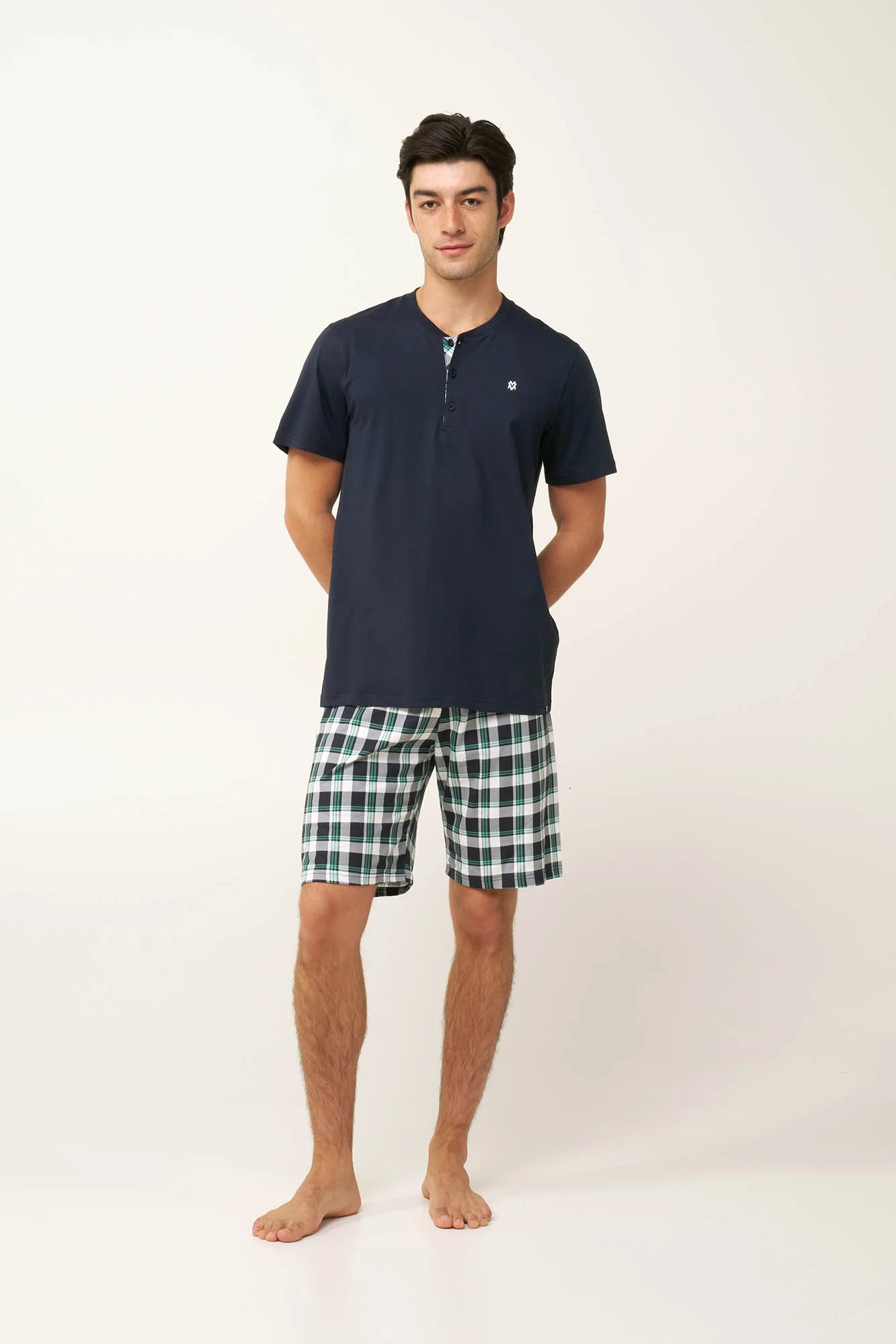 Βαμβακερή Ανδρική Πυτζάμα με Πατιλέτα