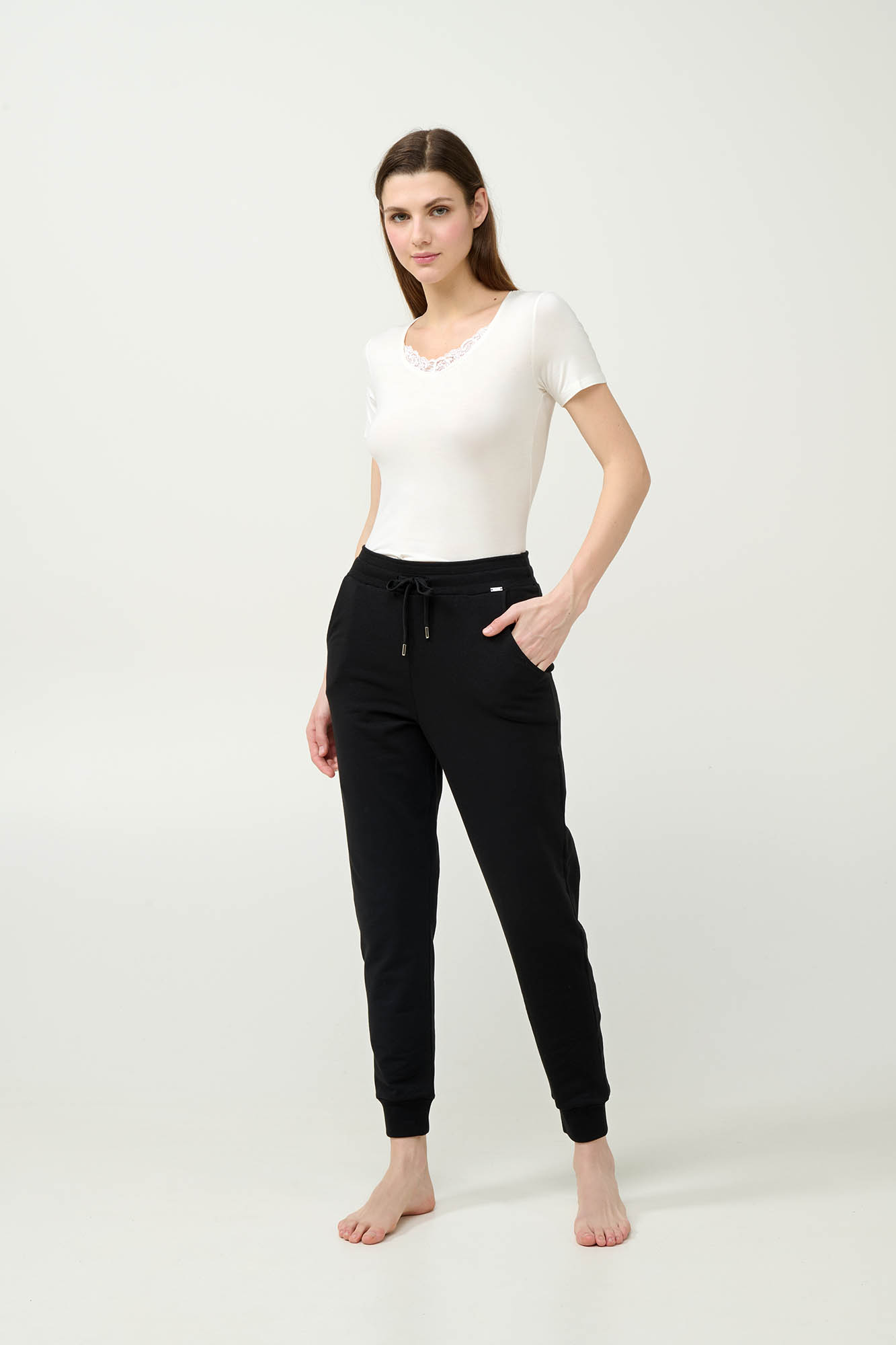 Γυναικείο Φούτερ Παντελόνι με Μανσέτες