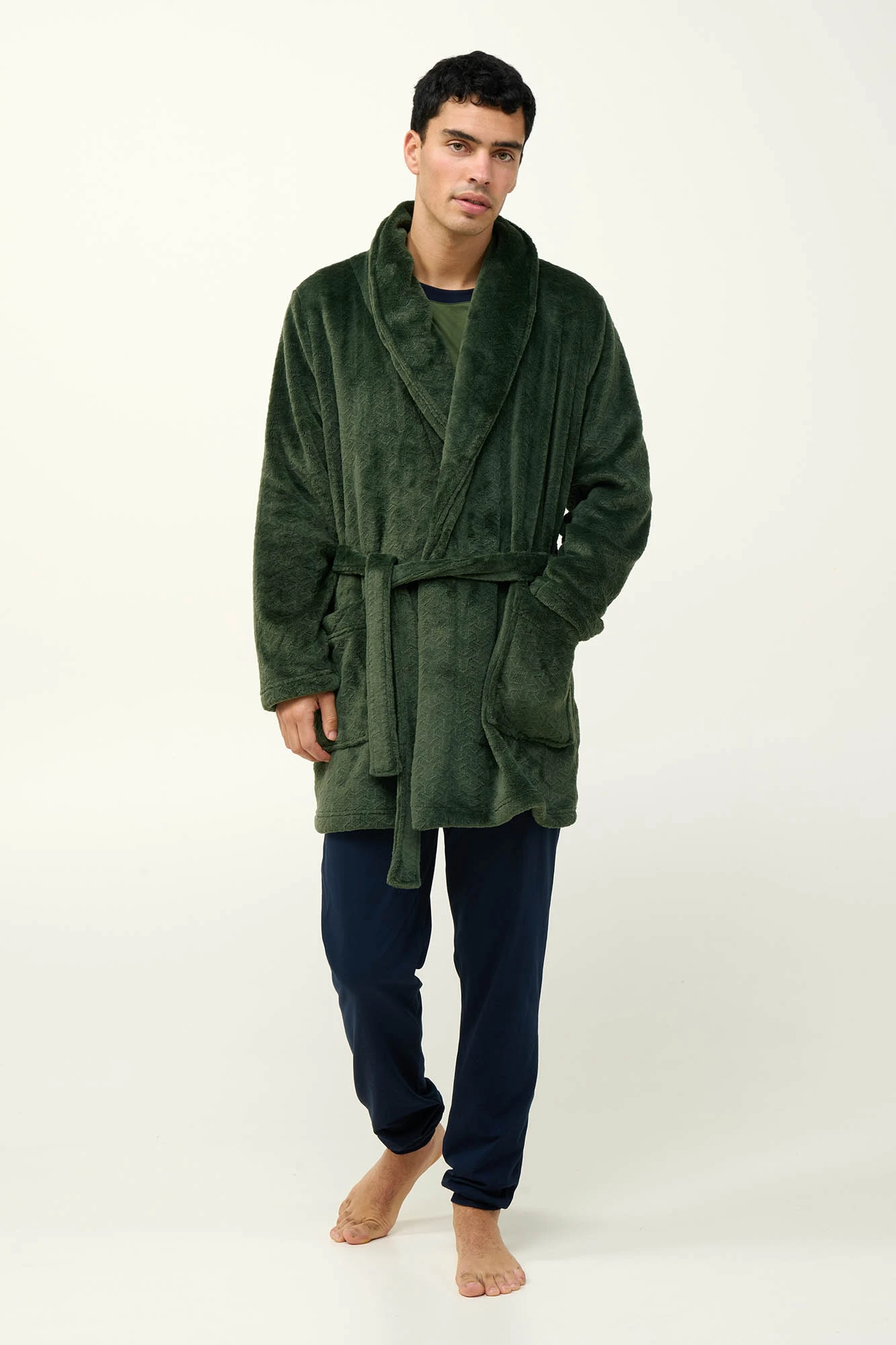 Ανδρική Σταυρωτή Ρόμπα Fleece