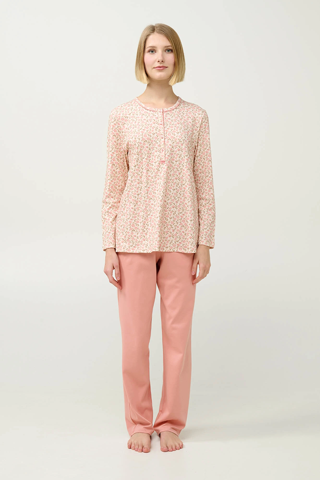 Γυναικεία Βαμβακερή Πυτζάμα με Πατιλέτα