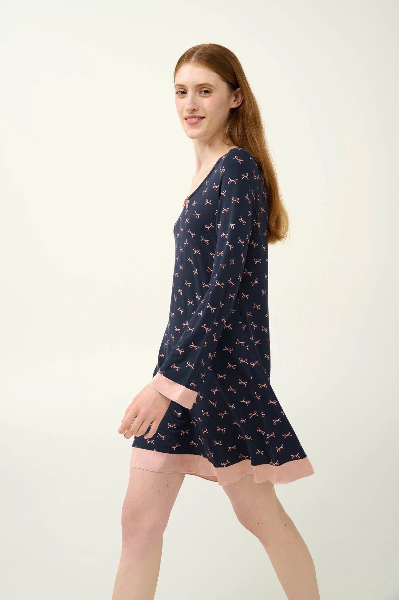 1_0362924830 Micromodal Νυχτικό με Σιφόν Λεπτομέρειες