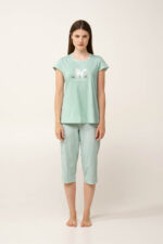 Γυναικεία Βαμβακερή Κάπρι Πυτζάμα