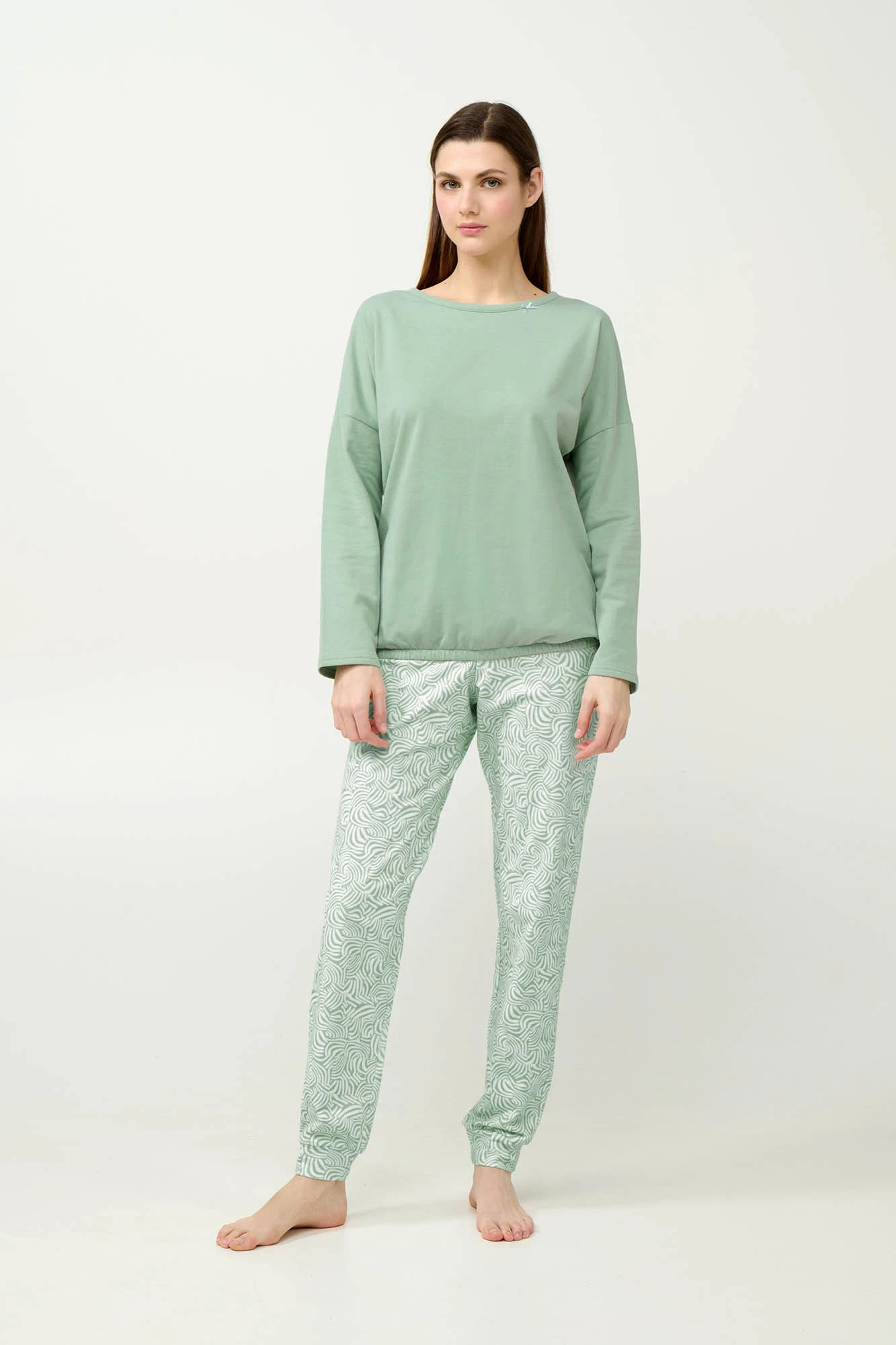 1_0366433891 Γυναικεία Φούτερ Πυτζάμα με Μανσέτες