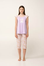 Γυναικεία Βαμβακερή Πυτζάμα Κάπρι