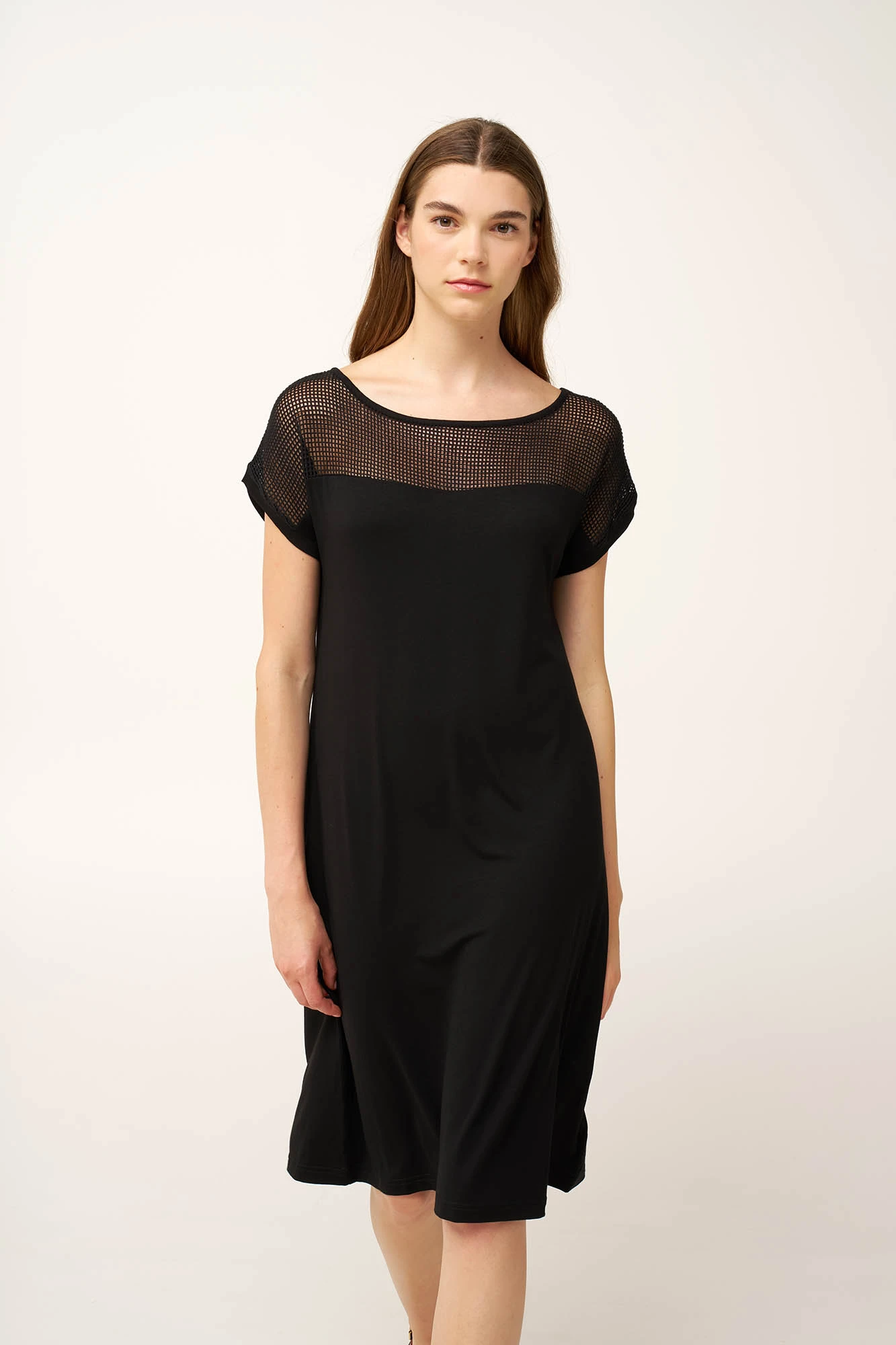 Καλοκαιρινό Viscose Φόρεμα με Mesh