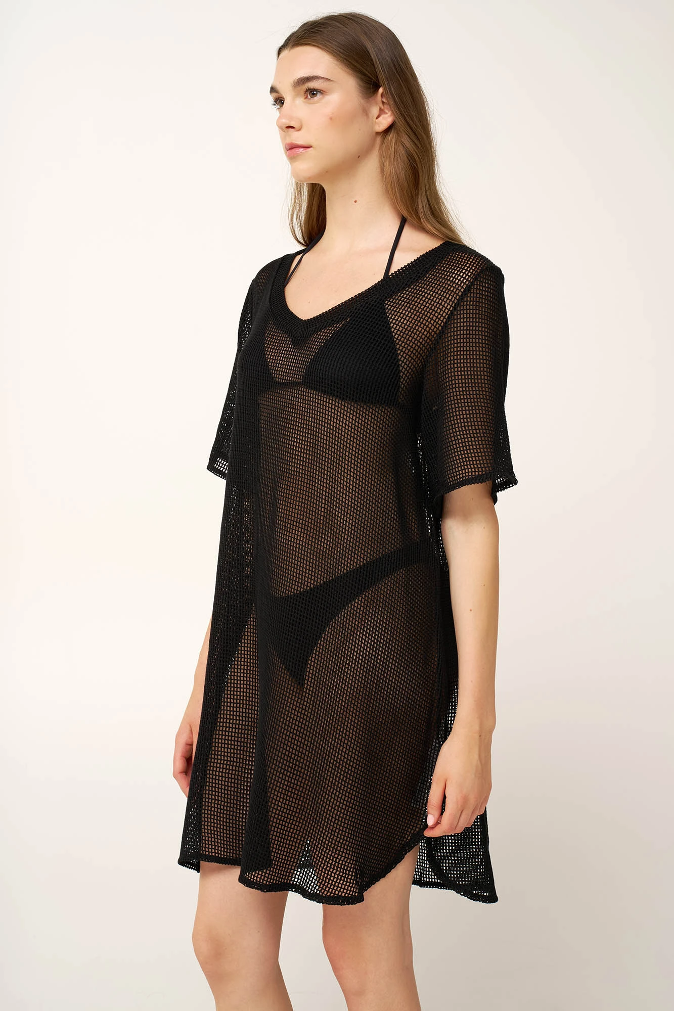 Mesh Φόρεμα Θαλάσσης με V