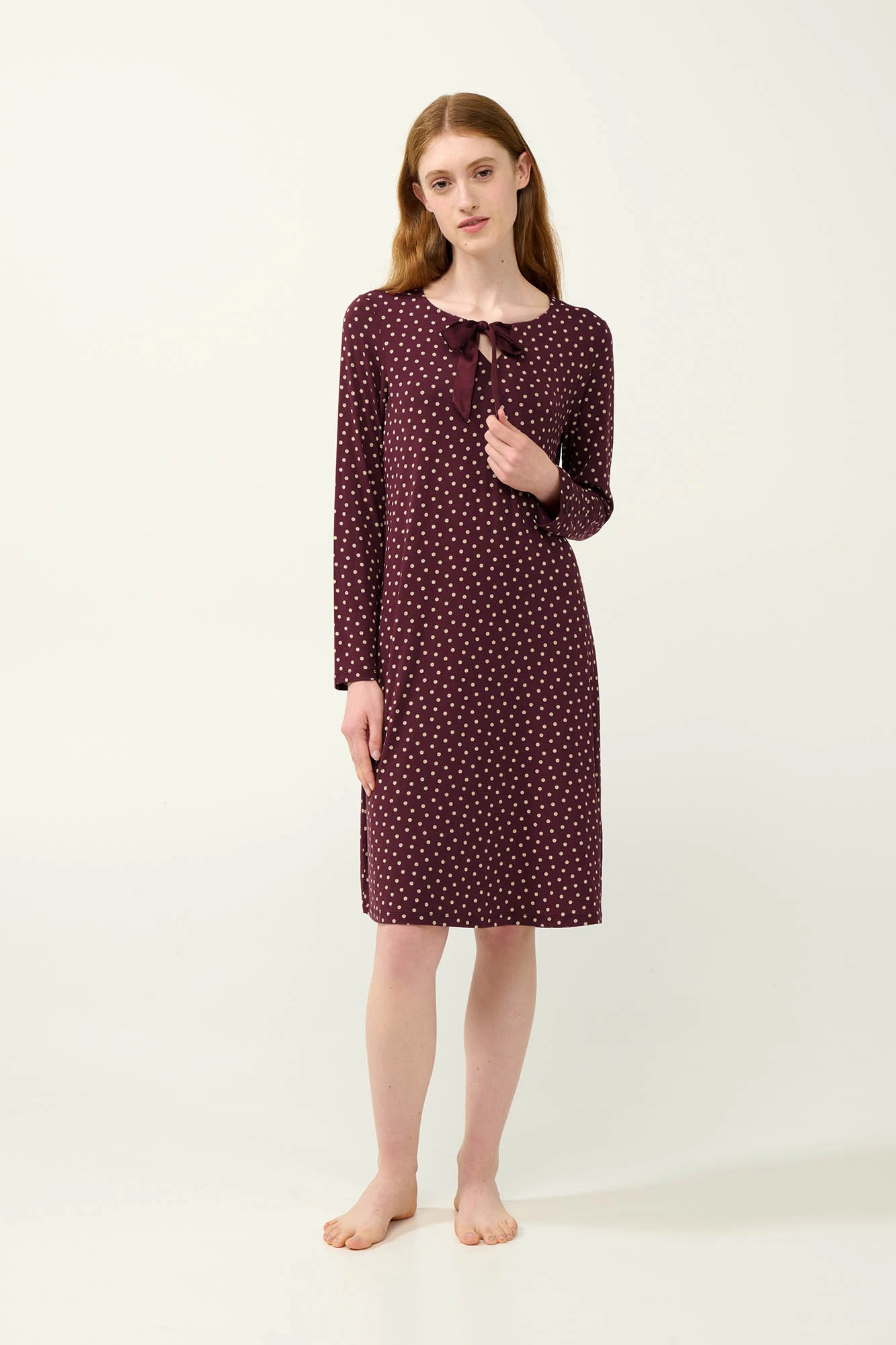 Χειμερινό Micromodal Πουά Νυχτικό