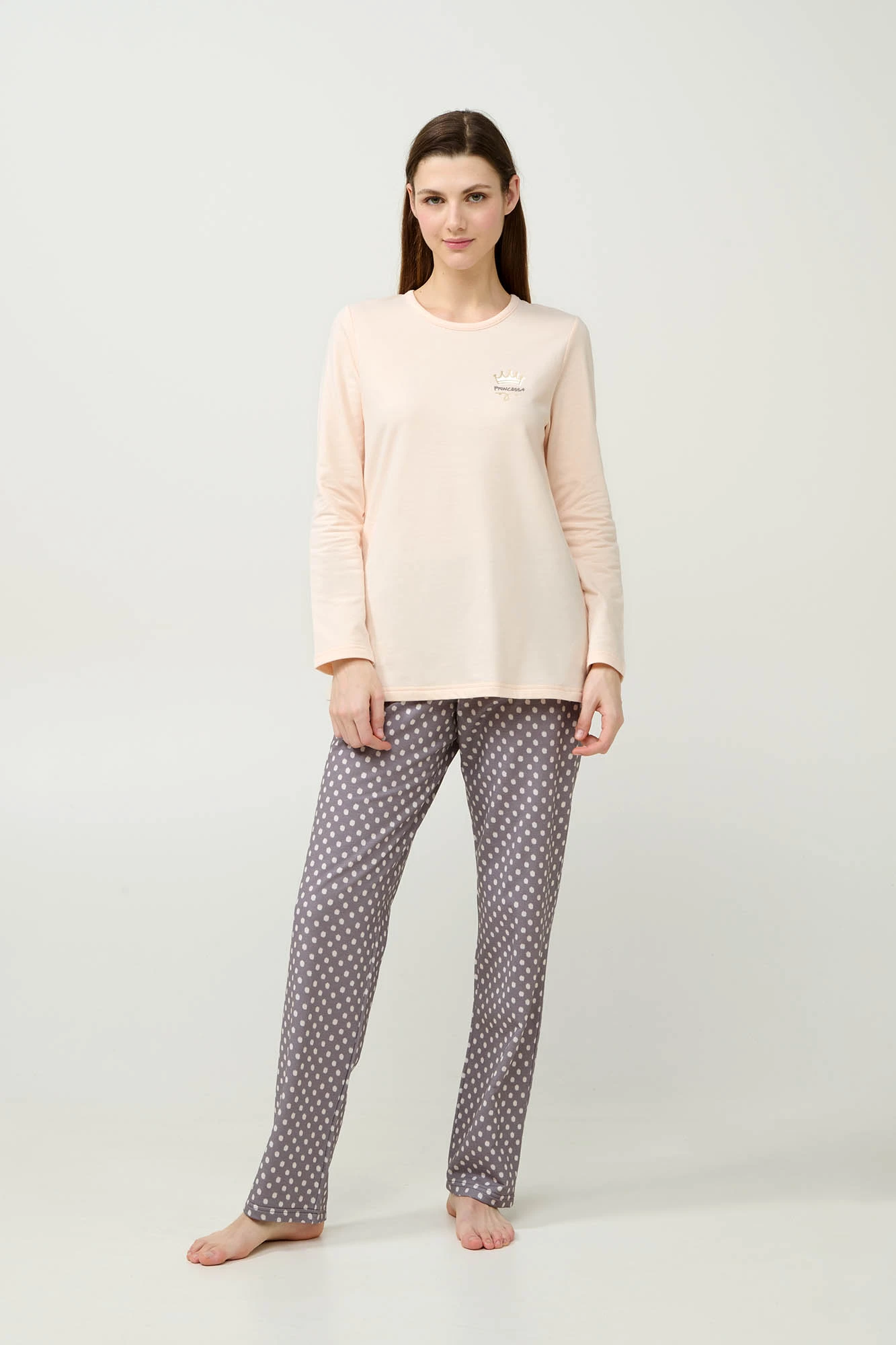 Γυναικεία Βαμβακερή Φόυτερ Πυτζάμα