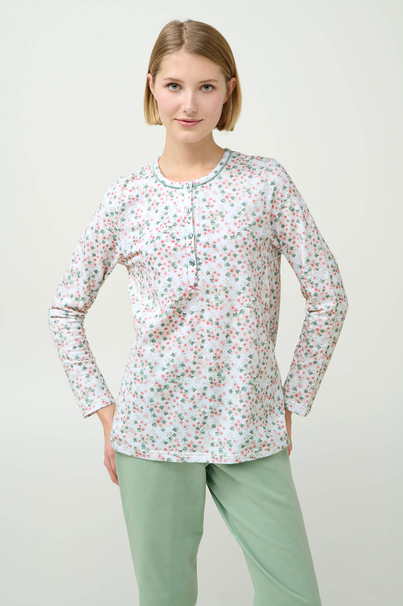 Βαμβακερή Γυναικεία Πυτζάμα με Πατιλέτα