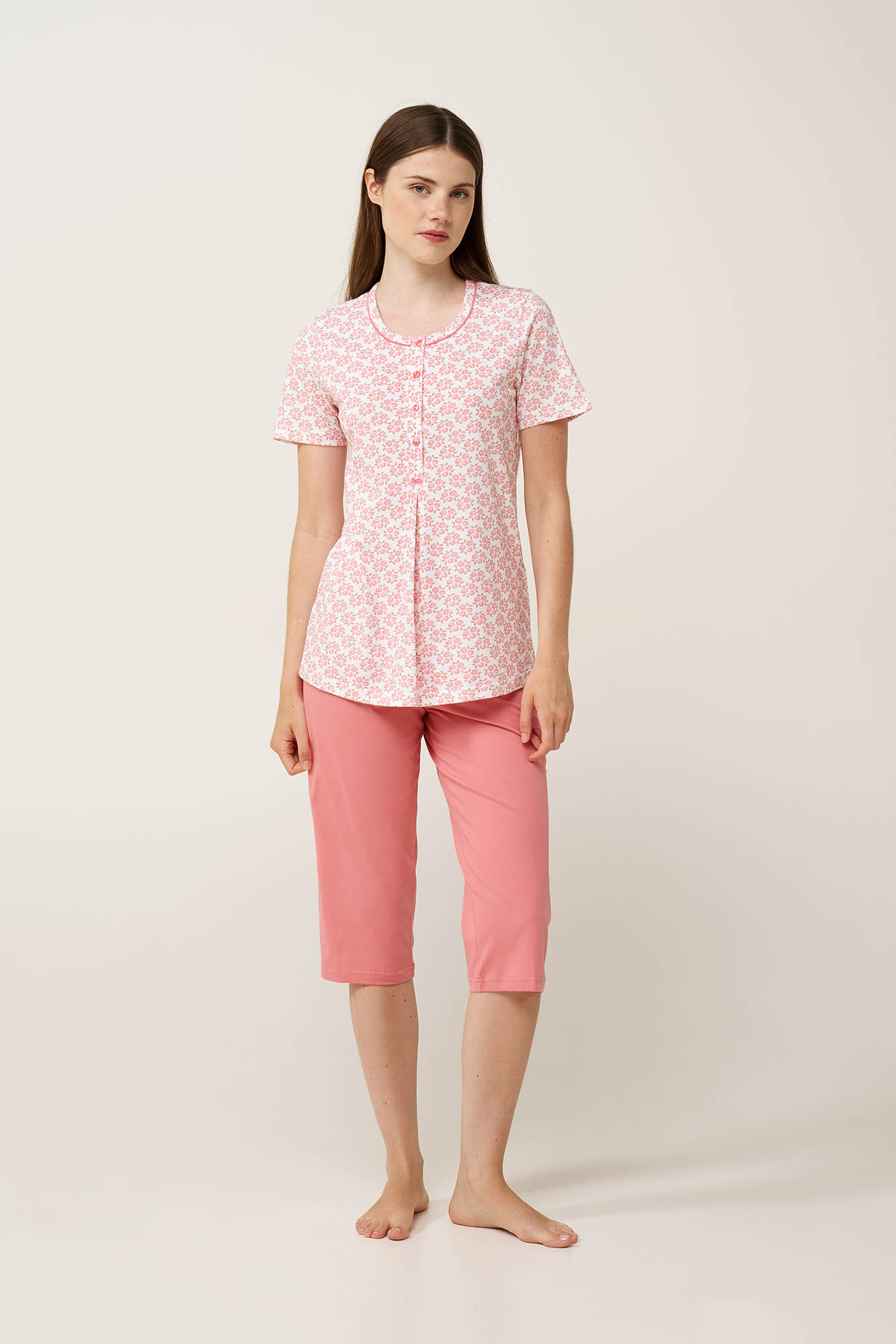 Γυναικεία Βαμβακερή Πυτζάμα με Πατιλέτα
