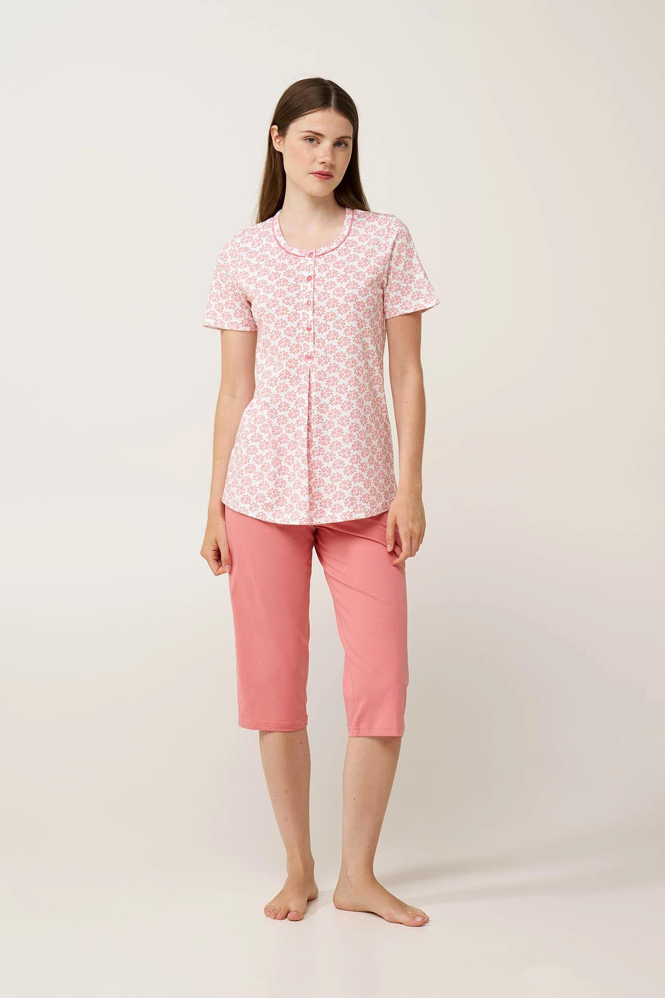 1_0430846088 Γυναικεία Βαμβακερή Πυτζάμα με Πατιλέτα