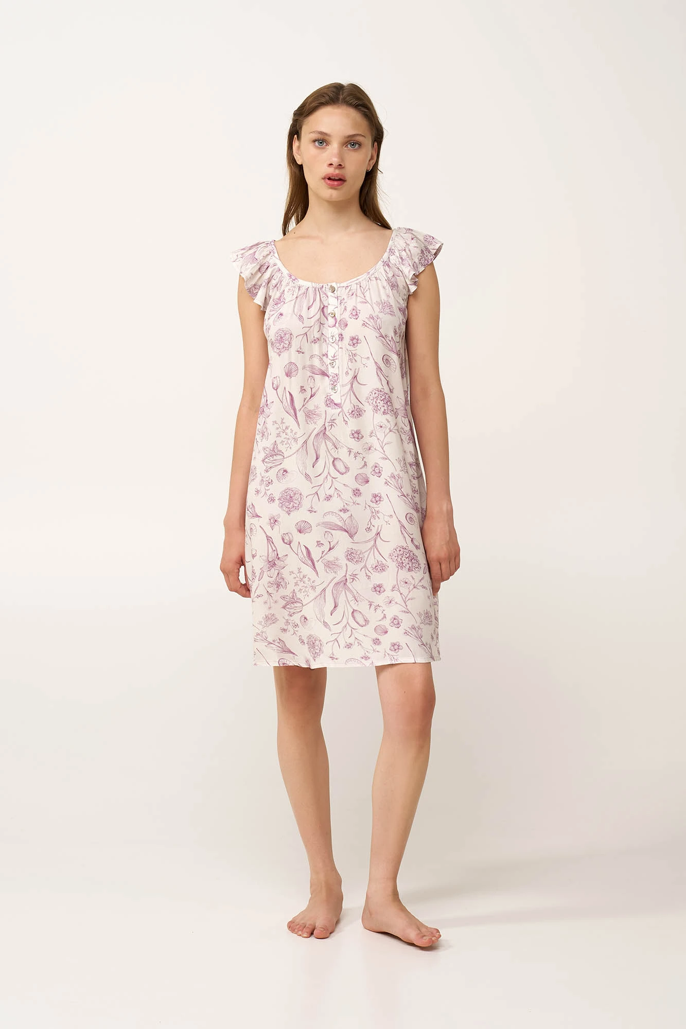 Φλοράλ Νυχτικό με Πατιλέτα