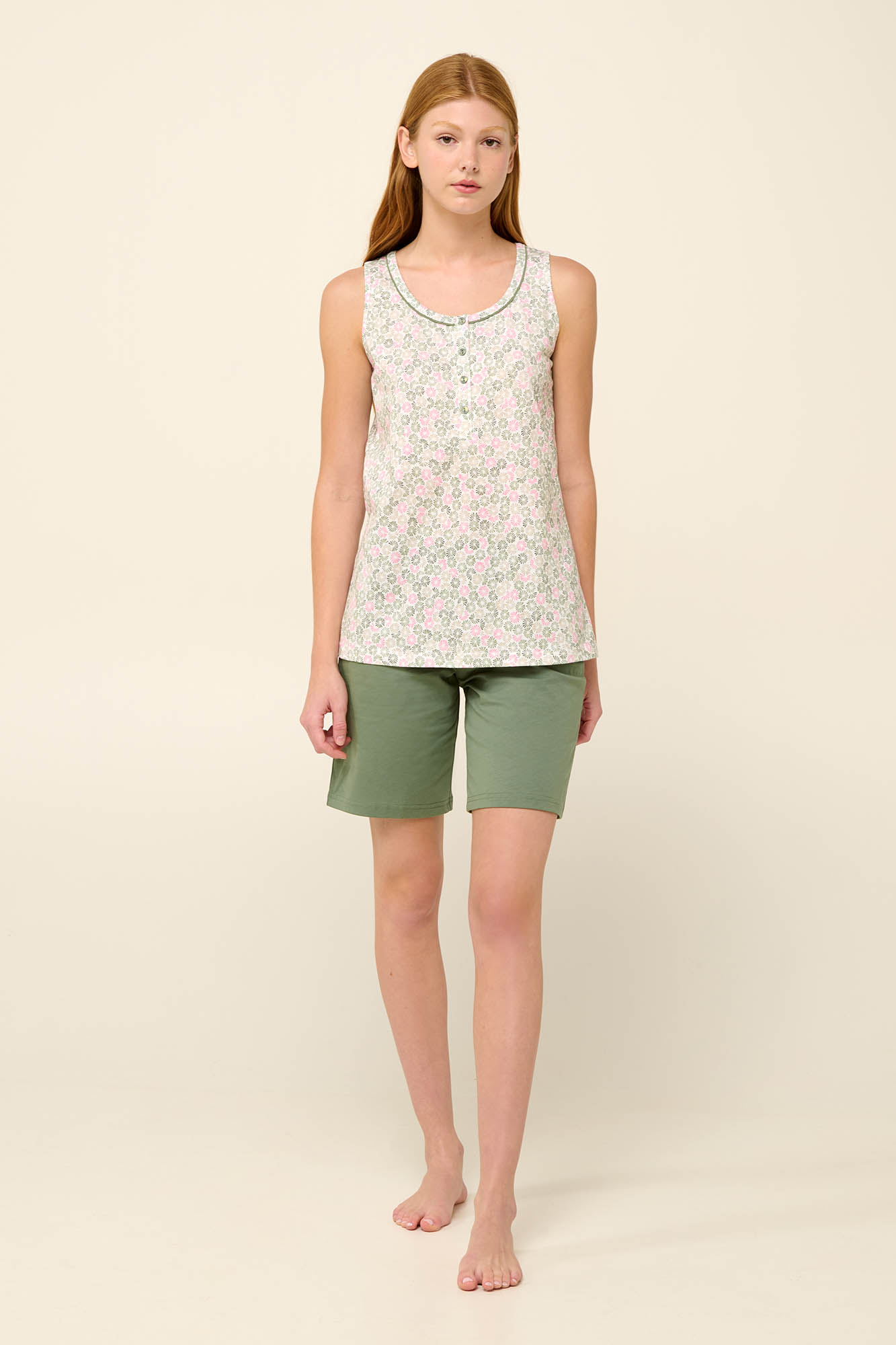 Βαμβακερή Γυναικεία Πυτζάμα με Πατιλέτα