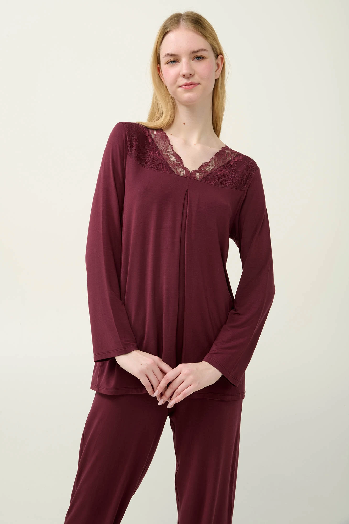 Γυναικεία Πυτζάμα Micromodal με Πιέτα