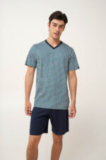 Ανδρική Πυτζάμα με Γεωμετρικό Μοτίβο