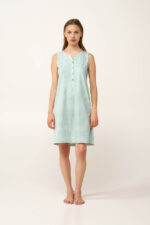 Αμάνικο Βαμβακερό Νυχτικό με Πατιλέτα