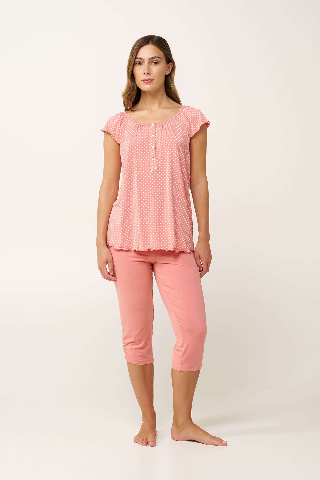 Γυναικείες Micromodal πιτζάμες με κουμπιά με φερμουάρ