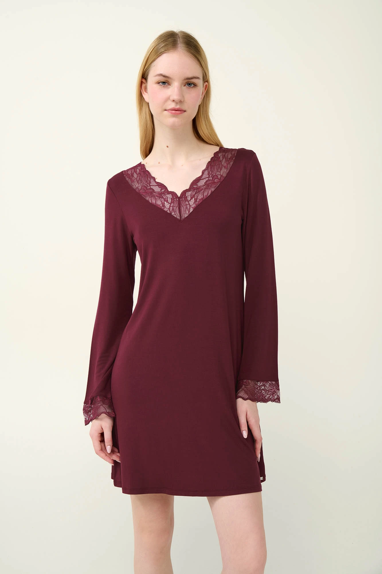 Νυχτικό Micromodal με Δαντέλα