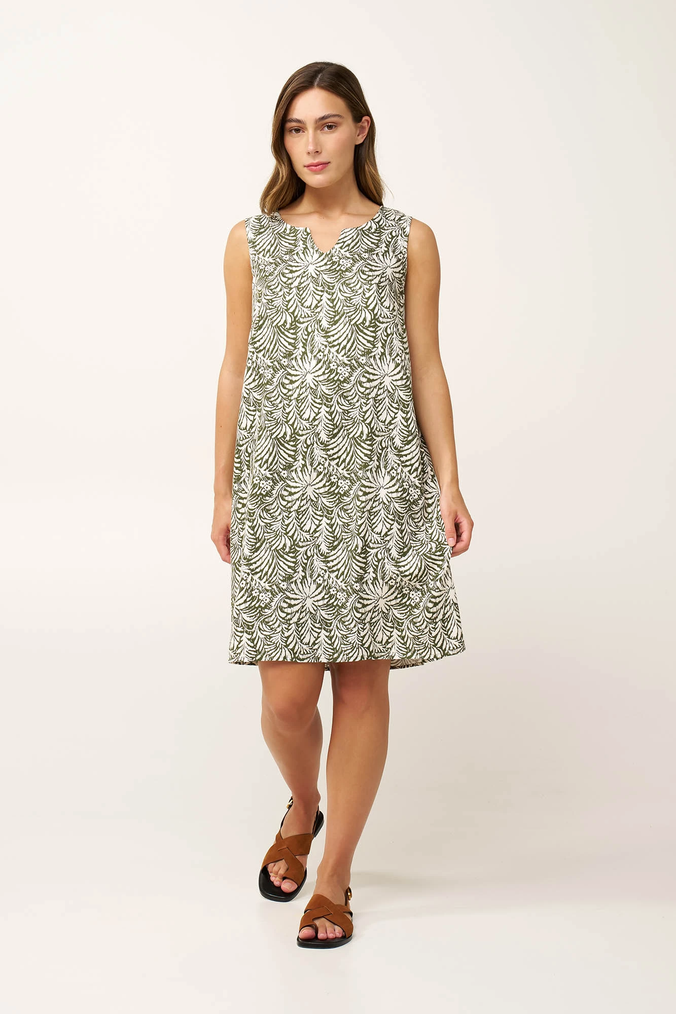1_0534260539 Καλοκαιρινό Αμάνικο Jungle Φόρεμα