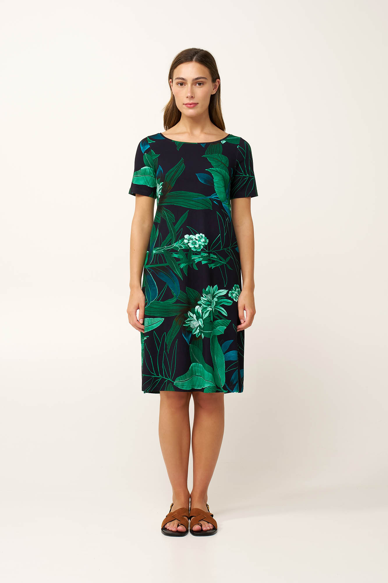 Καλοκαιρινό Viscose Φόρεμα με Μανίκι