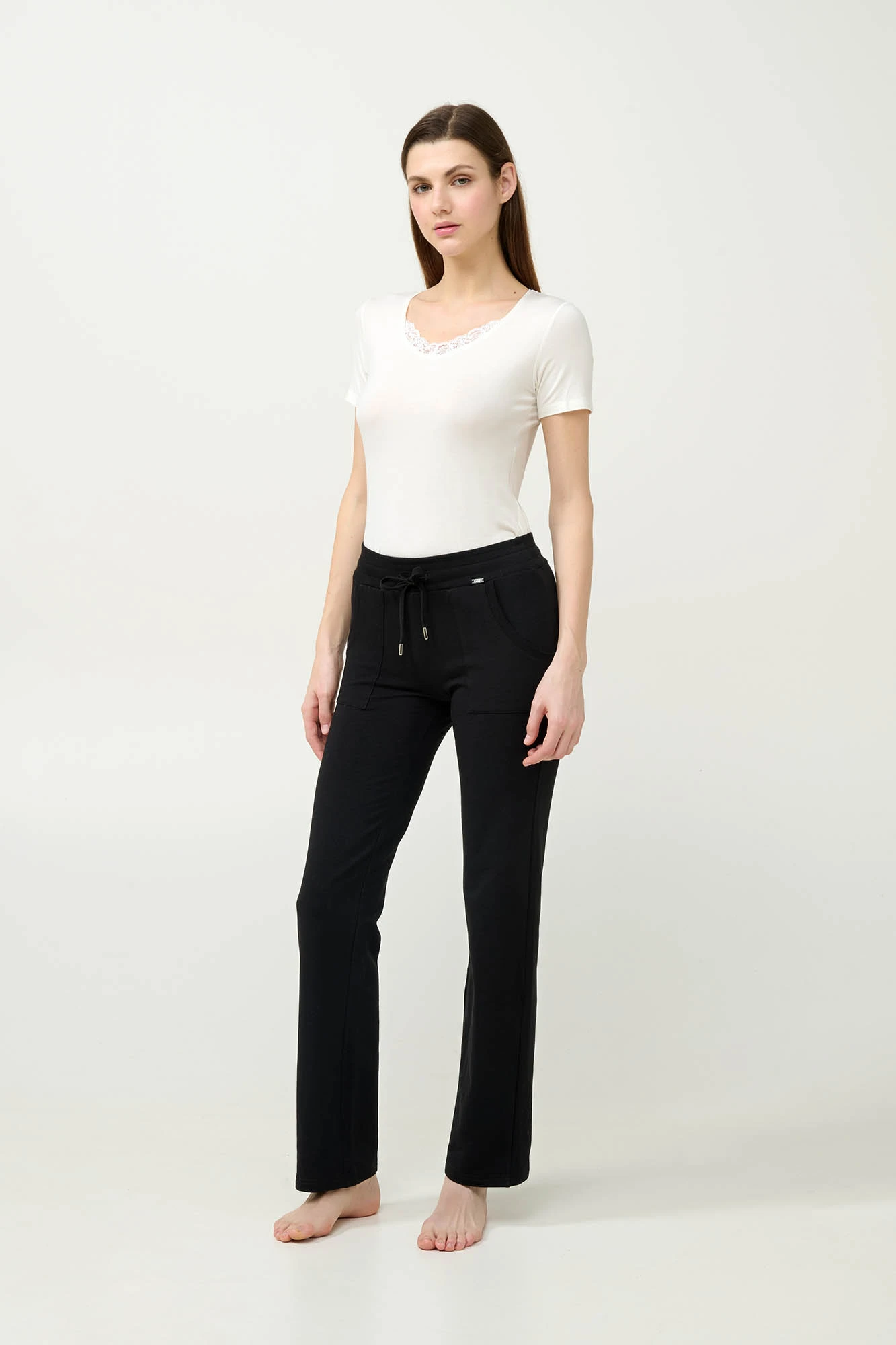 Μονόχρωμο Γυναικείο Φούτερ Παντελόνι