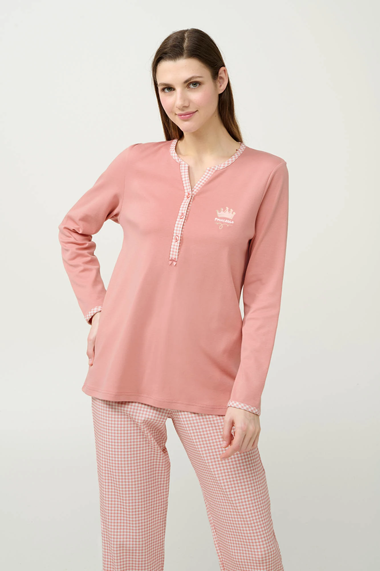 Βαμβακερή Γυναικεία Πυτζάμα με Πατιλέτα