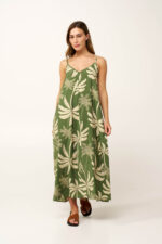 Maxi Καλοκερινό Φόρεμα με Φοίκινες