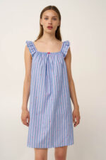 Νυχτικό με Σούρες από Ποπλίνα