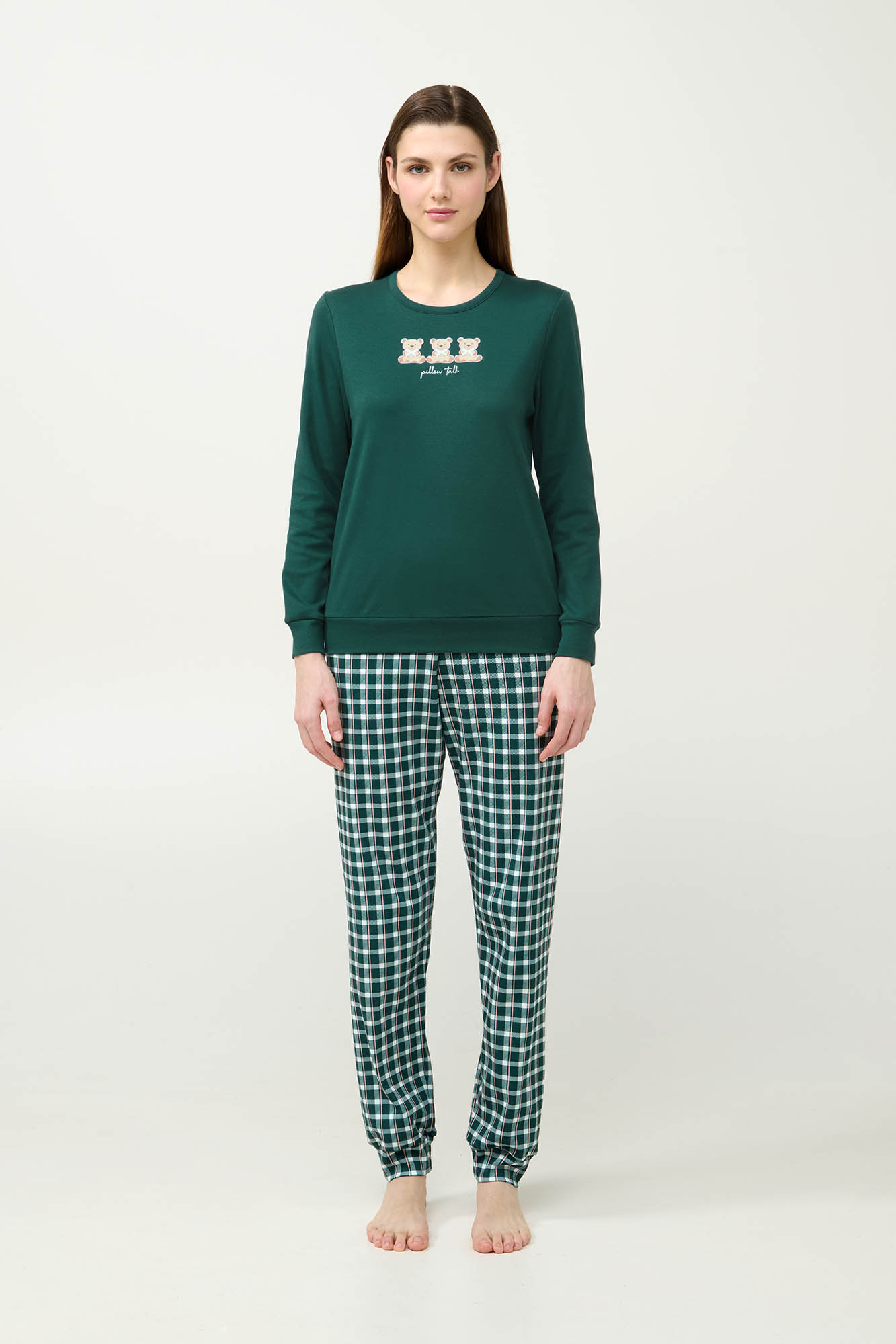 Βαμβακερή Γυναικεία Πυτζάμα με Μανσέτες