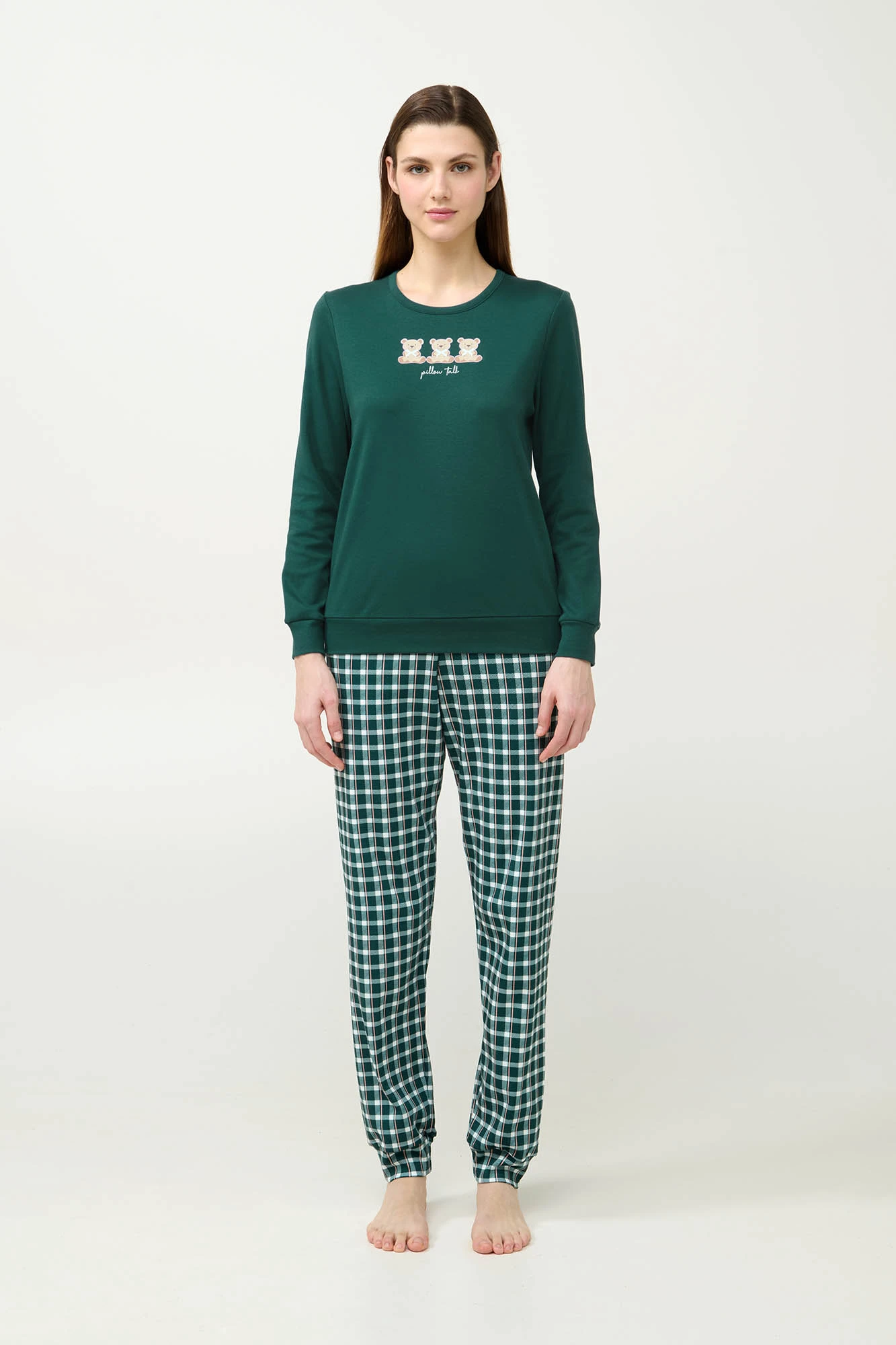 Βαμβακερή Γυναικεία Πυτζάμα με Μανσέτες