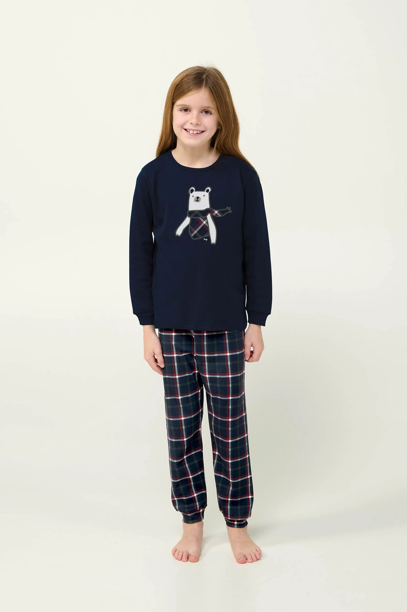 1_0630538452 Παιδική Βαμβακερή Πυτζάμα με Μανσέτες