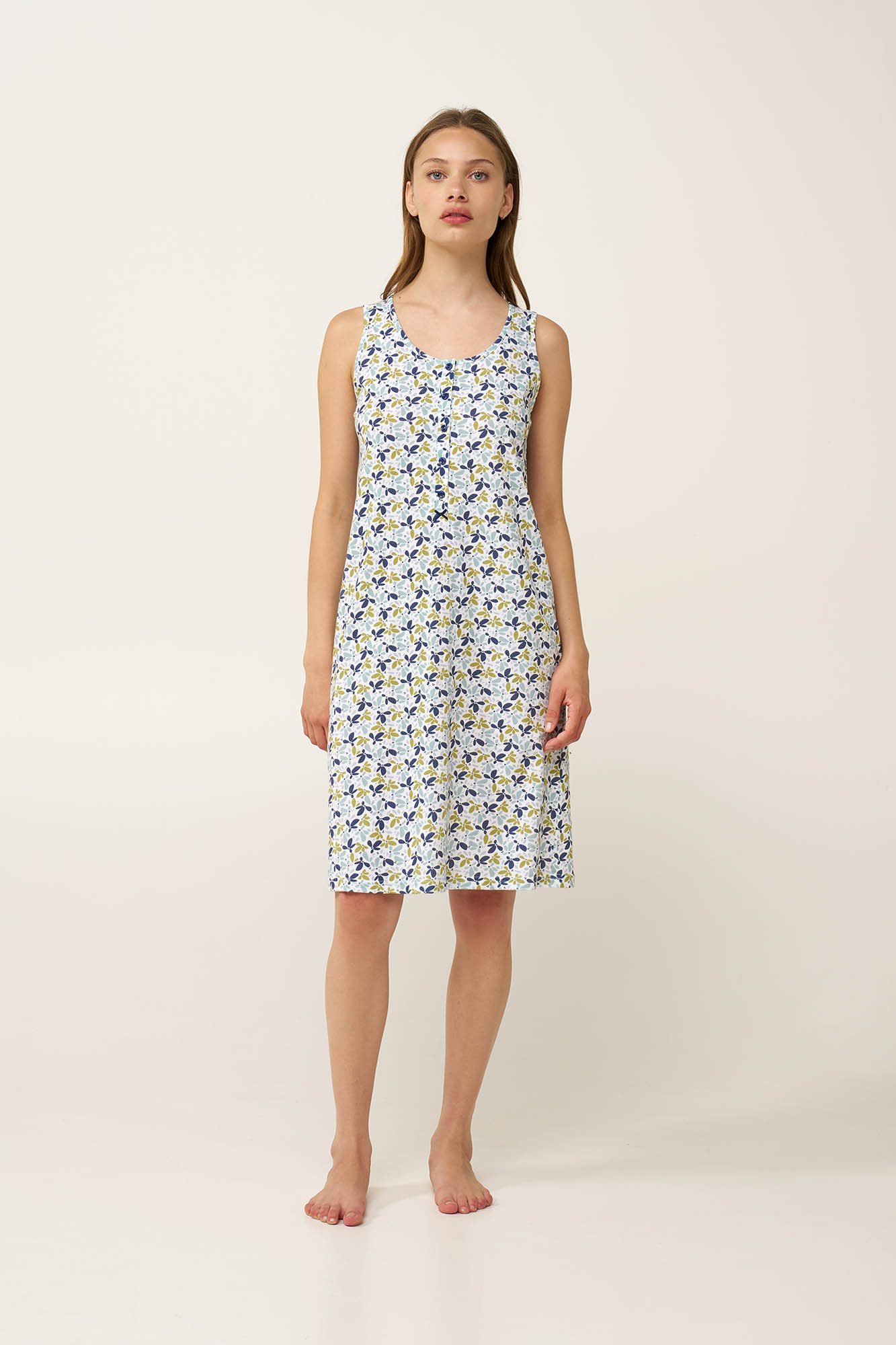 Βαμβακερό Νυχτικό με Πατιλέτα