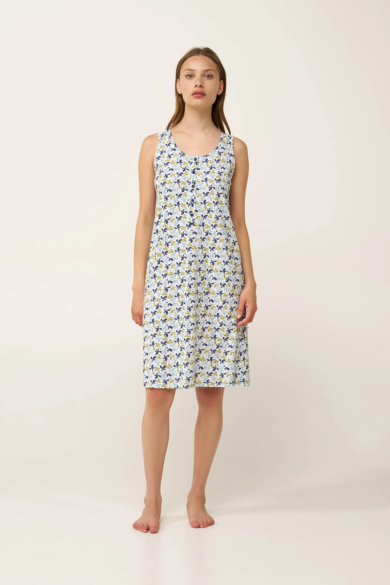 Βαμβακερό Νυχτικό με Πατιλέτα