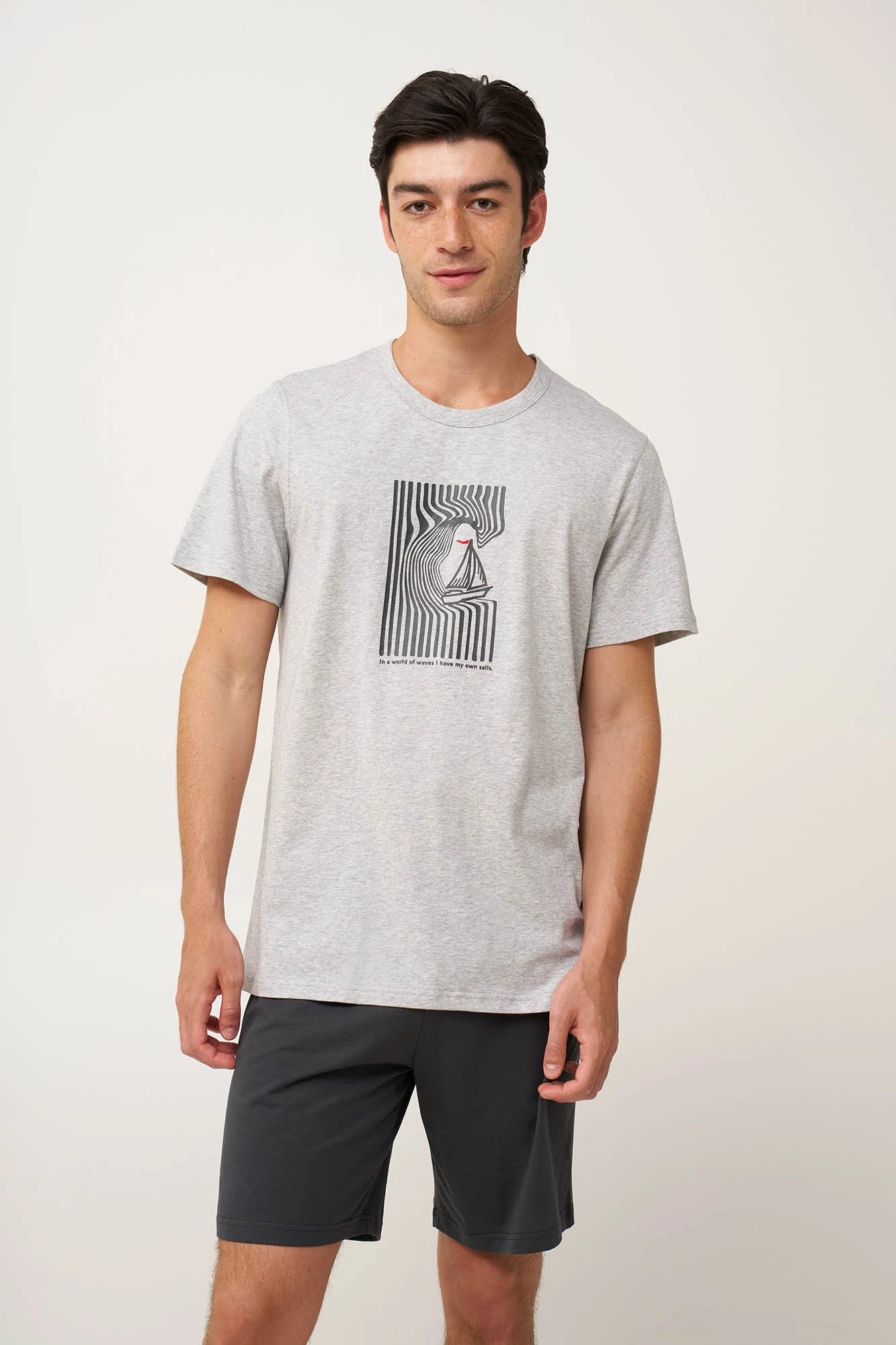 Ανδρική Καλοκαιρινή Πυτζάμα με Καραβάκι