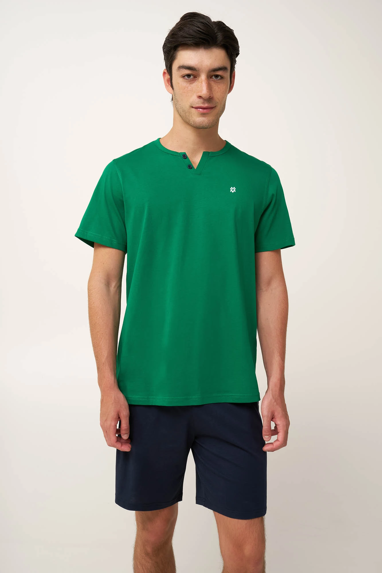 Βαμβακερή Ανδρική Πυτζάμα με V