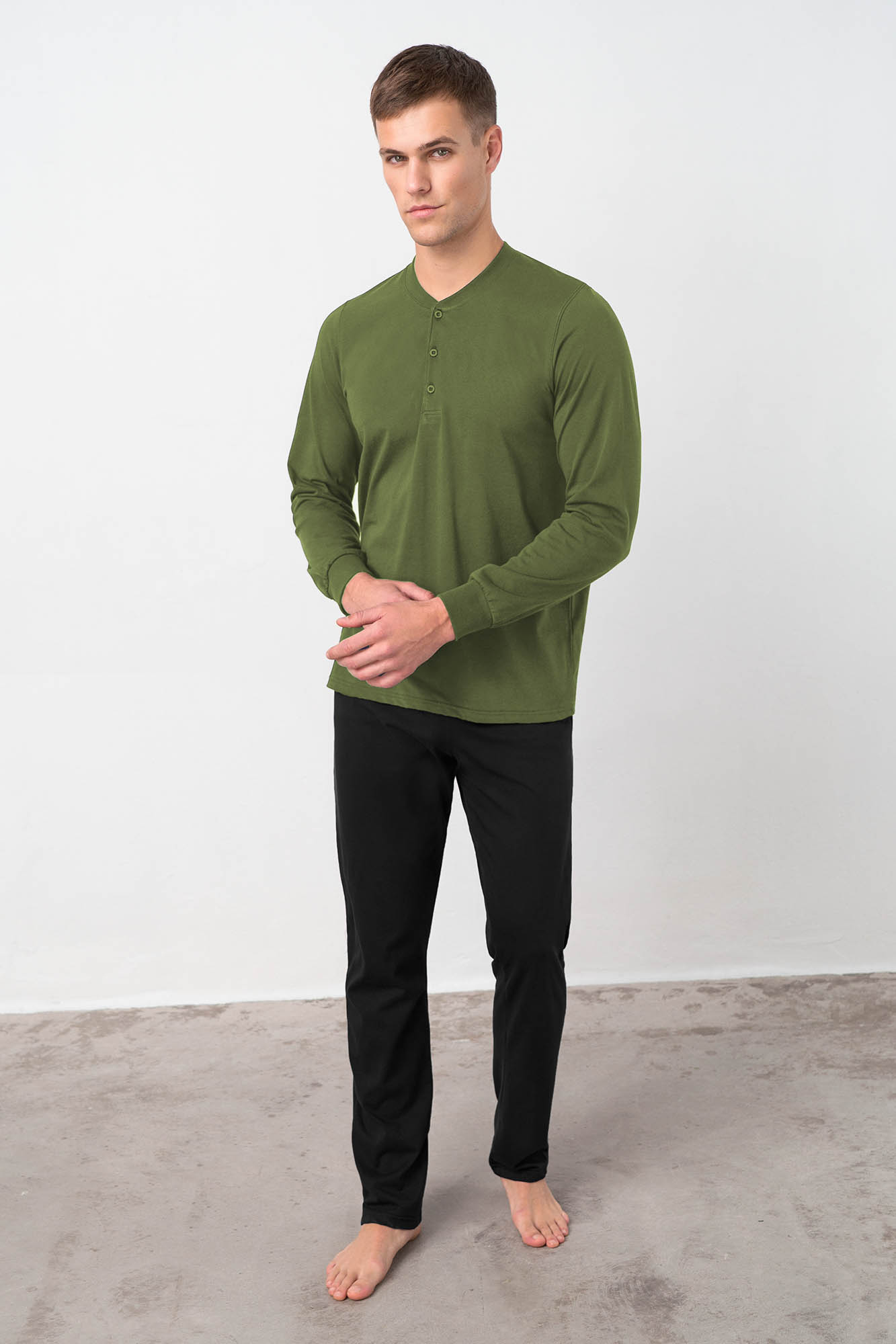 Βαμβακερή Ανδρική Πυτζάμα με Πατιλέτα