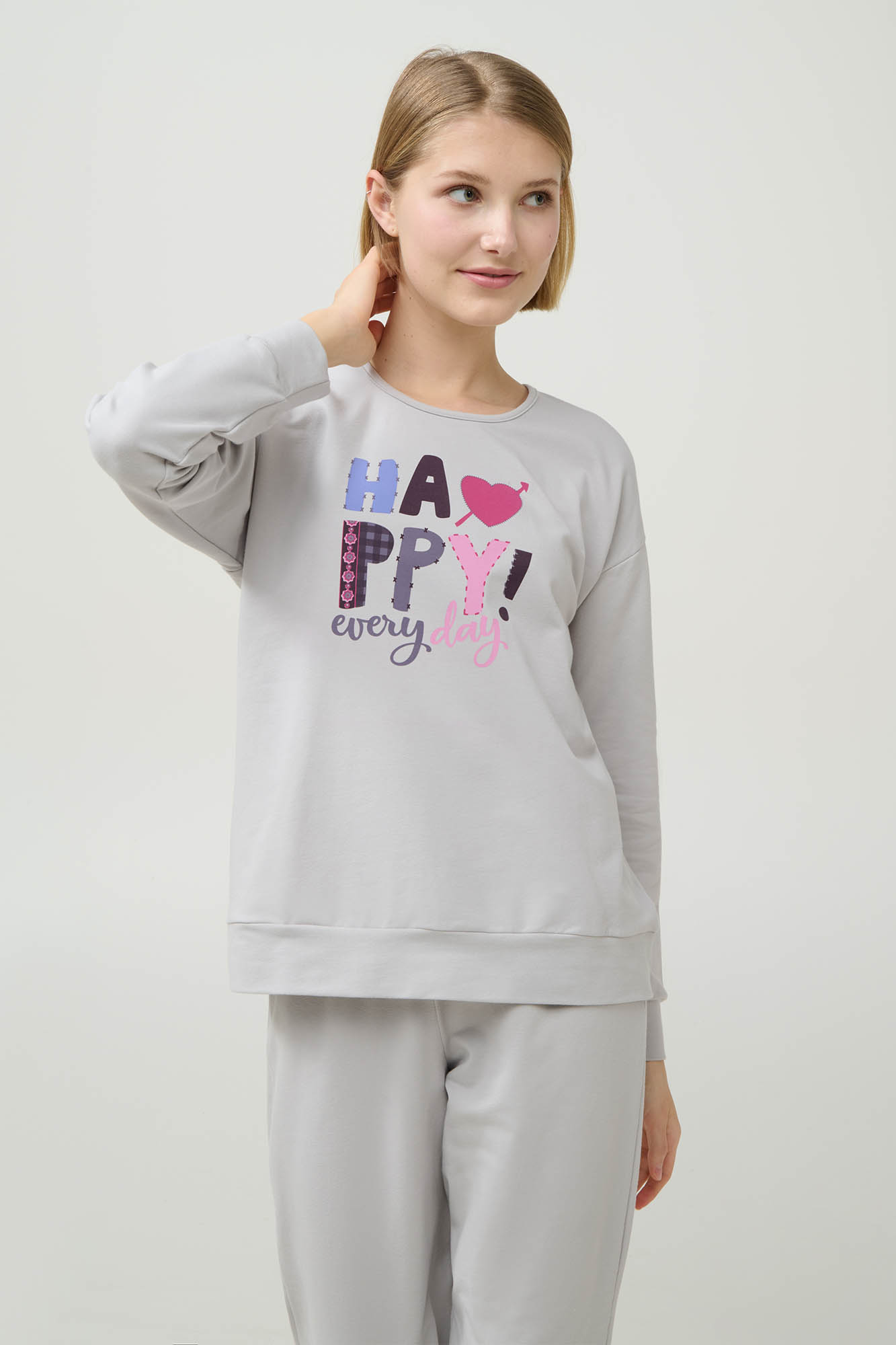 Χειμερινή Γυναικεία Πυτζάμα με Μανσέτες