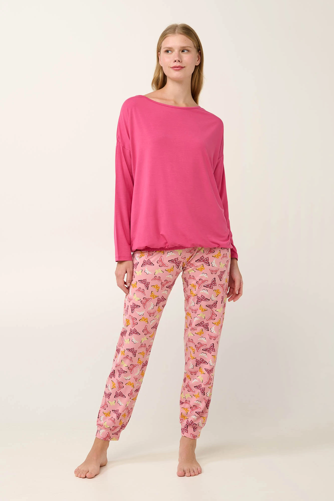 Micromodal Γυναικείες Πυτζάμες σε ροζ αποχρώσεις