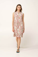 Γήινο Καλοκαιρινό Φόρεμα από Ποπλίνα