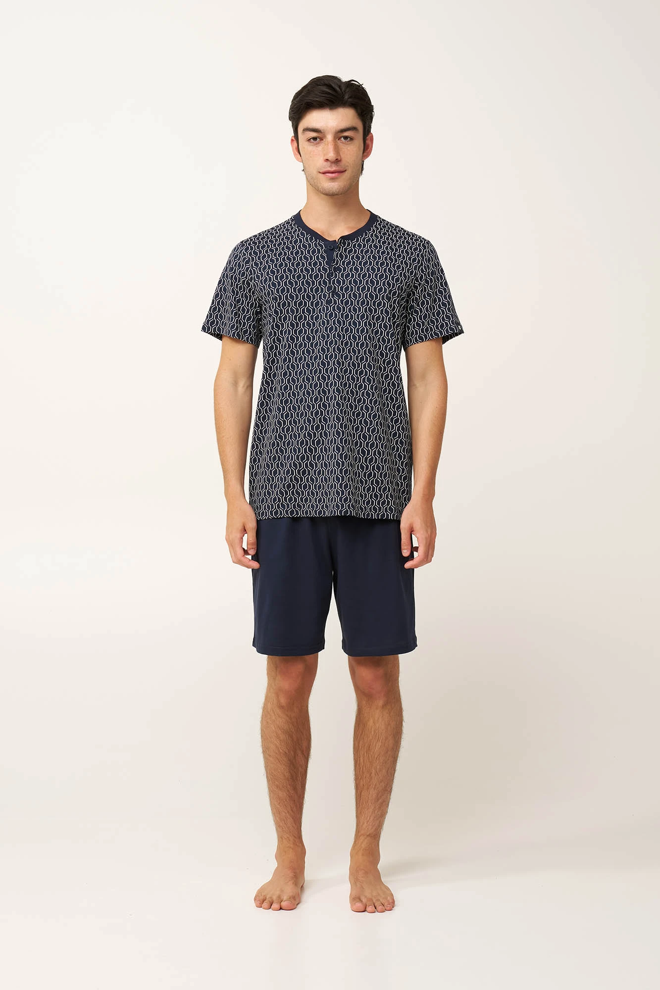 Ανδρική Βαμβακερή Πυτζάμα με Πατιλέτα