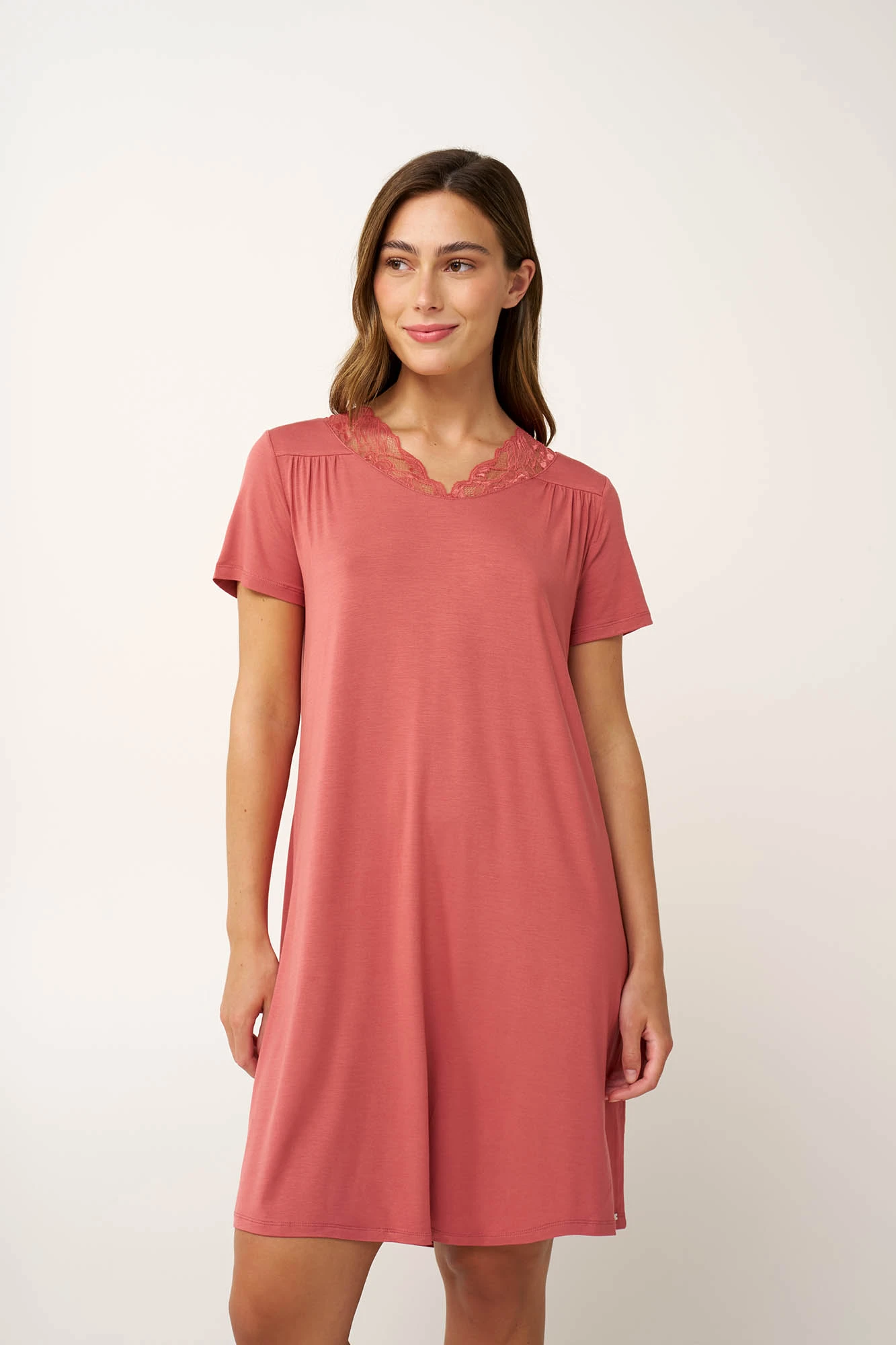 1_0735661289 Νυχτικό Micromodal με Σούρες