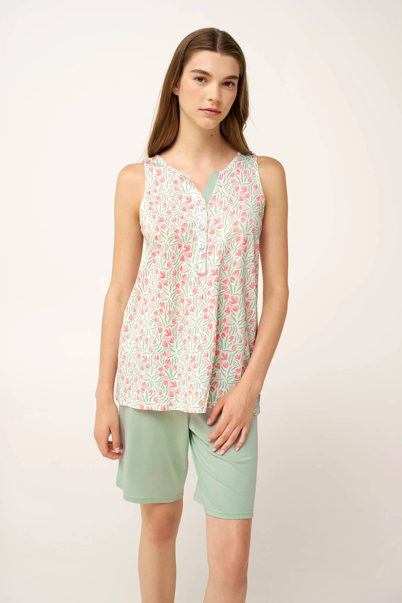 Γυναικεία Cotton-Modal Πυτζάμα με Πατιλέτα