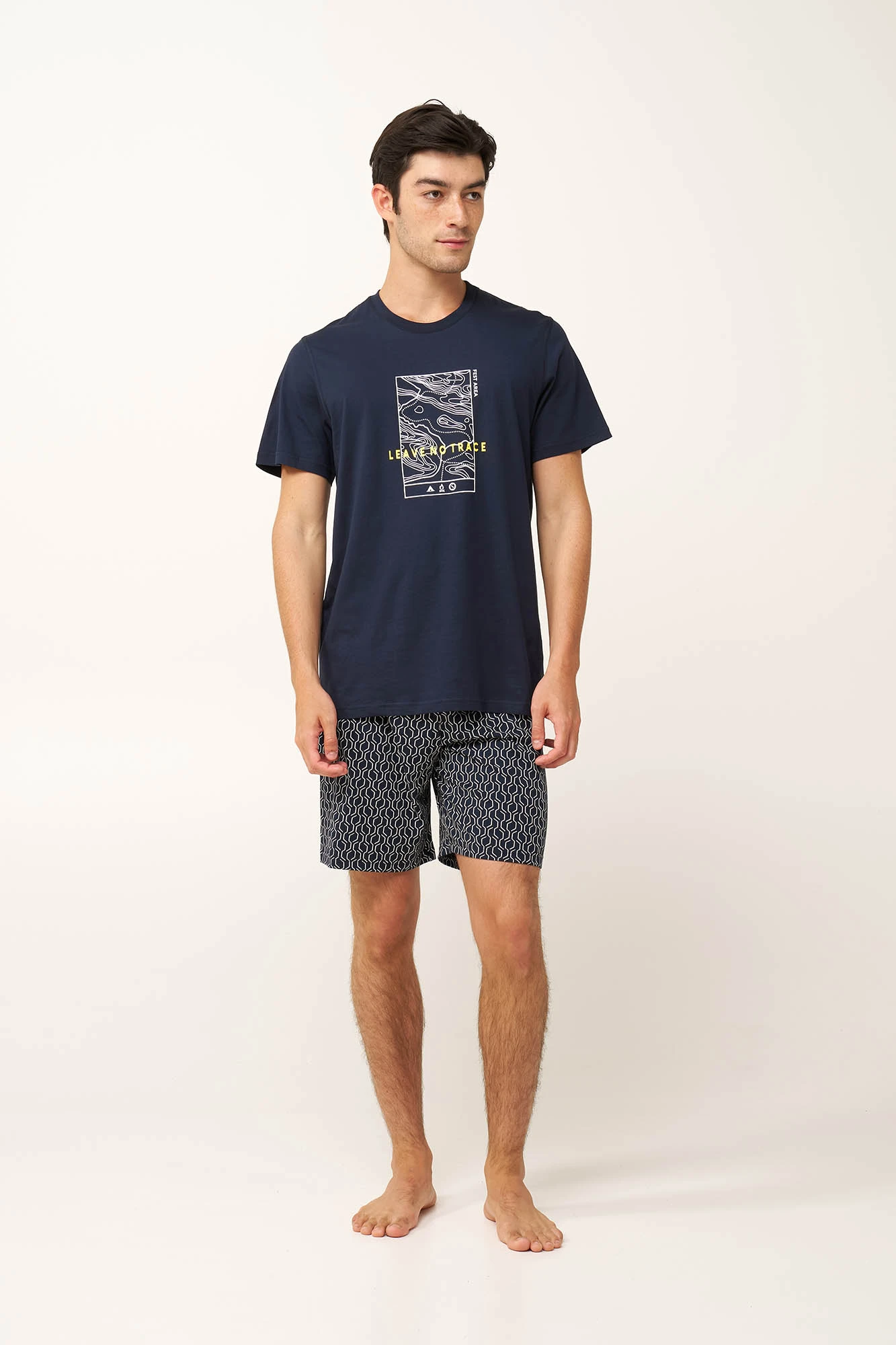 Ανδρική Βαμβακερή Πυτζάμα με Τύπωμα