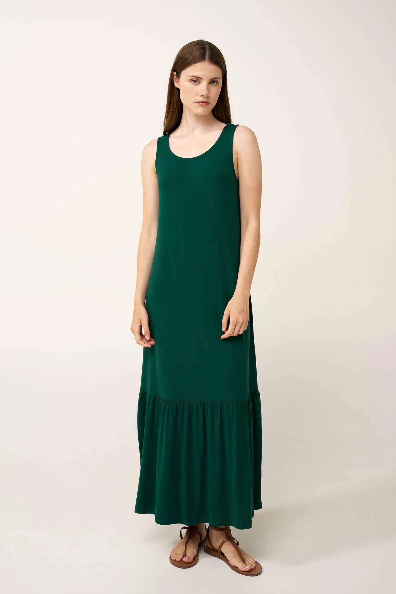 Μονόχρωμο Maxi Καλοκαιρινό Φόρεμα