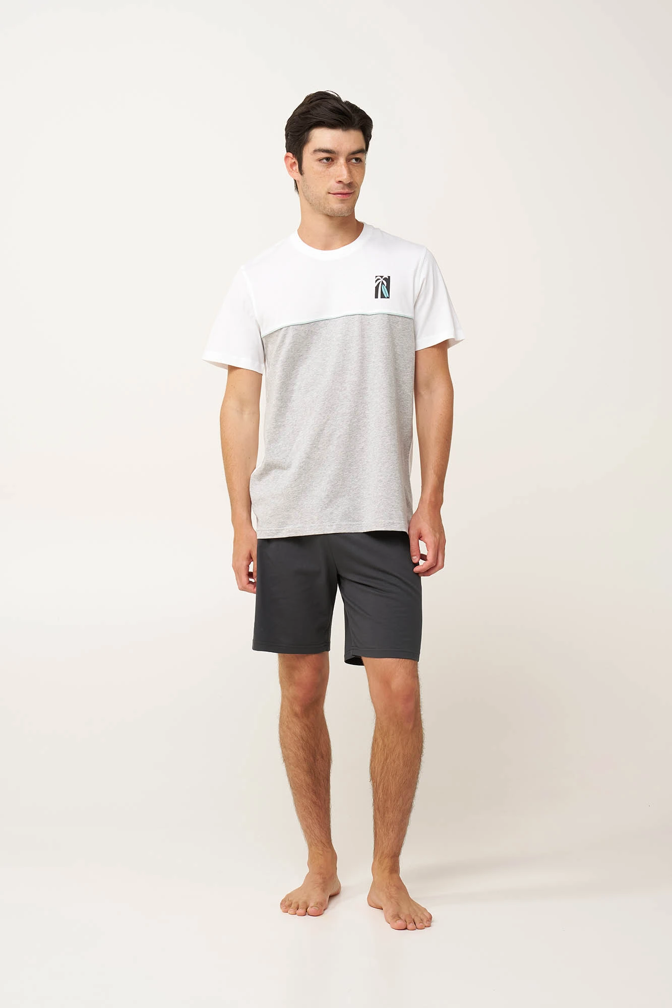 Βαμβακερή Ανδρική Πυτζάμα με Δίτονο Τοπ