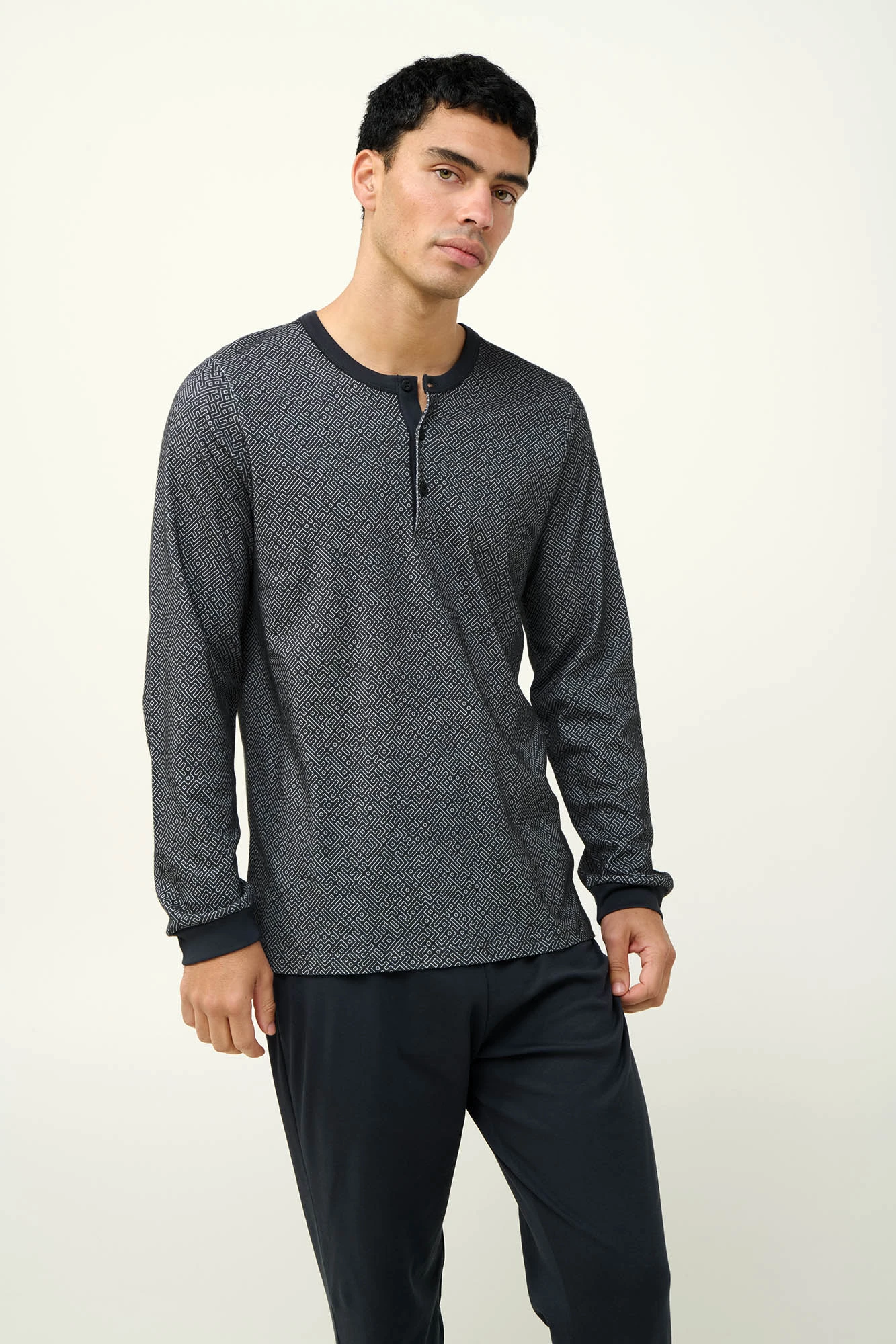 Ανδρική Βαμβακερή Πυτζάμα με Πατιλέτα