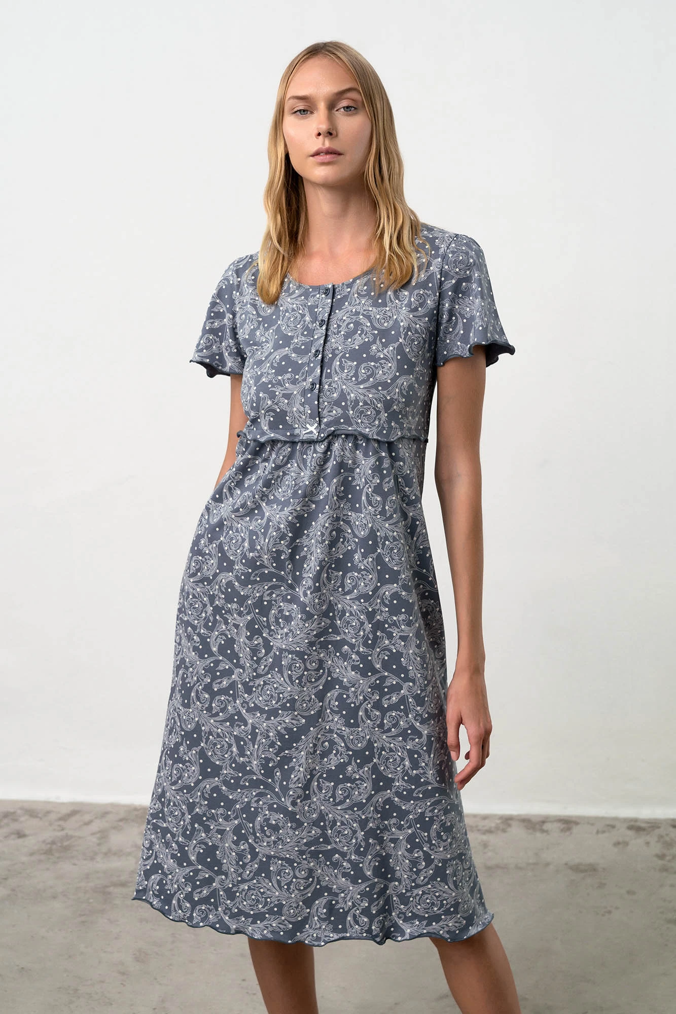 Κοντομάνικο Νυχτικό με Πατιλέτα