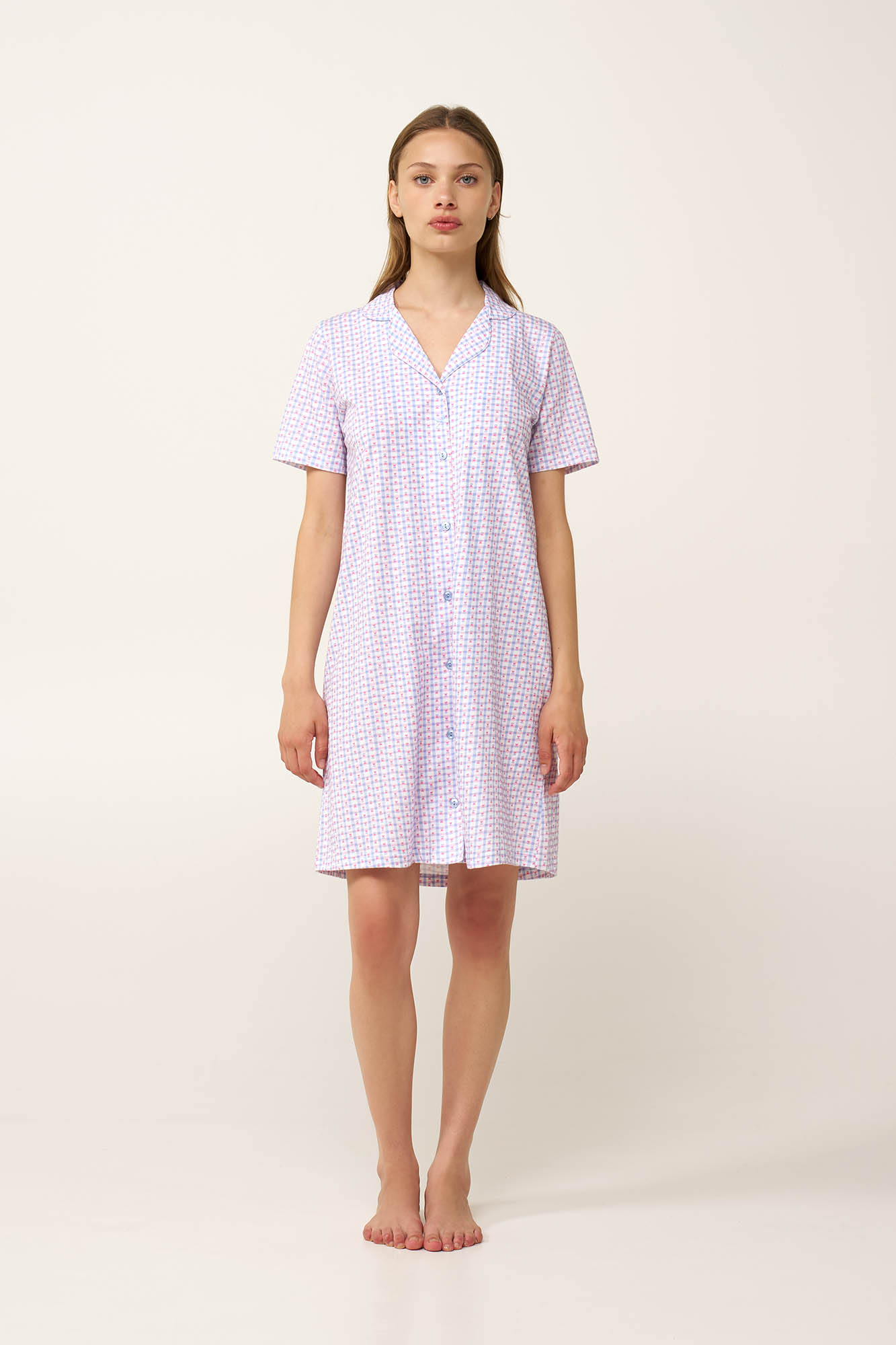 Κουμπωτό Νυχτικό από Βαμβάκι